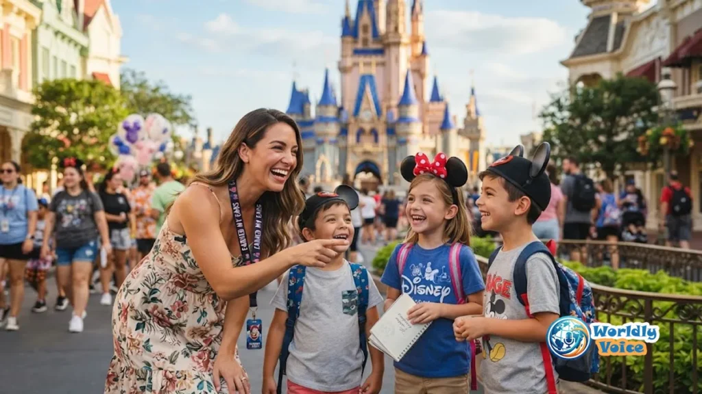 How to Become a Disney Travel Agent: The Ultimate Step-by-Step Guide for 2026 Home office desk with laptop, travel maps, calendar, and Disney-inspired vacation planning elements for a future travel agent