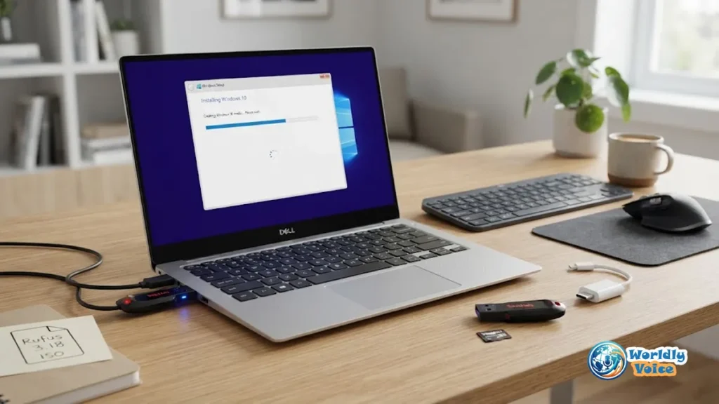 How to Create a Windows 10 Bootable USB: Step-by-Step Guide Windows 10 bootable USB flash drive connected to a computer for installation