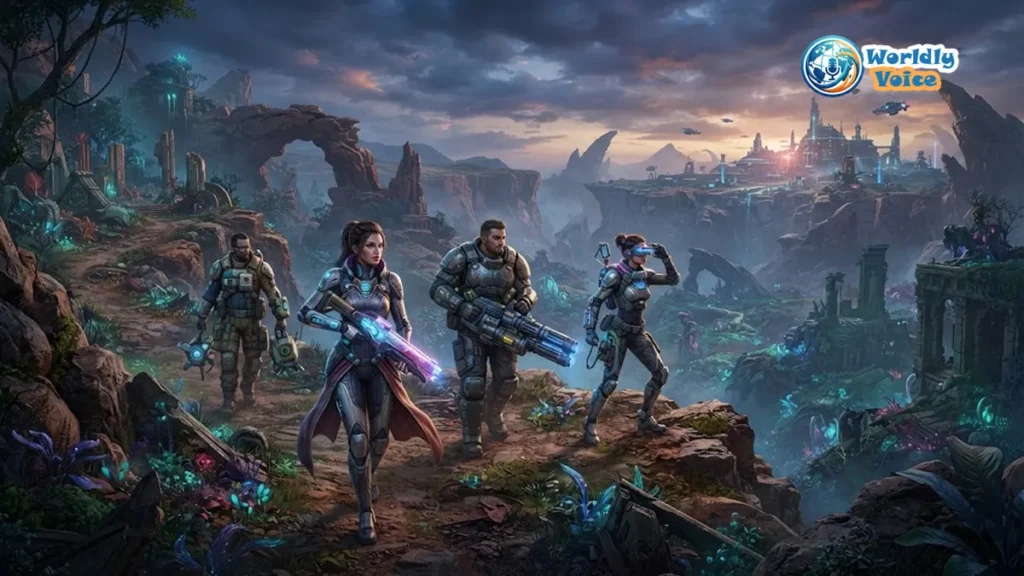 Upcoming co-op games 2026 featuring a group of gamers working together in a cinematic multiplayer environment