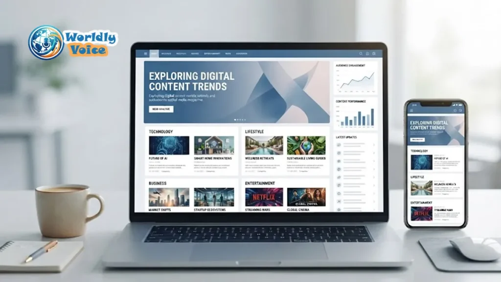 Editorial featured image showing a laptop and smartphone with a modern digital magazine interface for a vocalnewsmedia com review